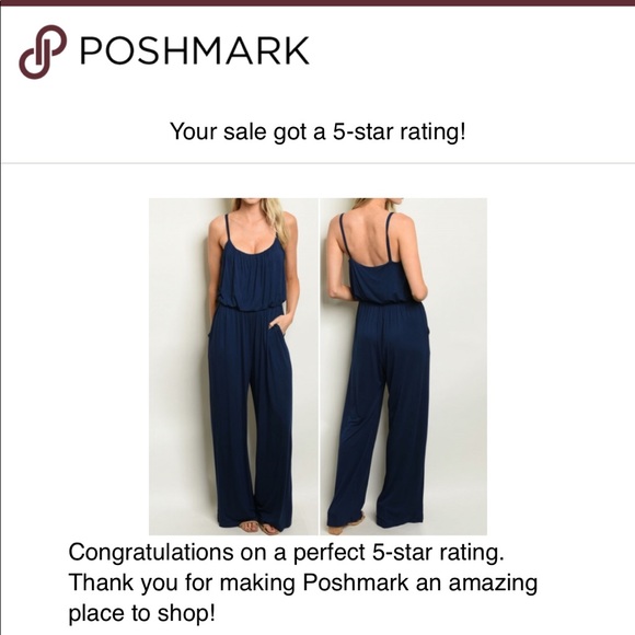 GIRLY & FLIRTY COMFY NAVY JUMPSUIT - Picture 2 of 8